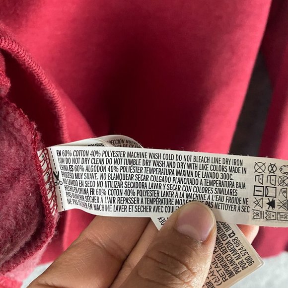 21 Men Sweatshirt Large Men's Pullover Red Cotton Blend Adults L - Picture 4 of 8